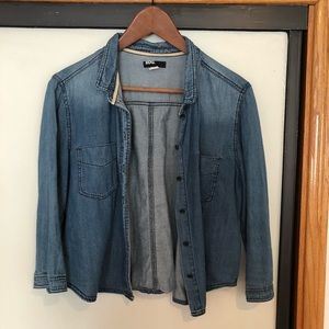 Urban Outfitters Cropped Denim Button Down